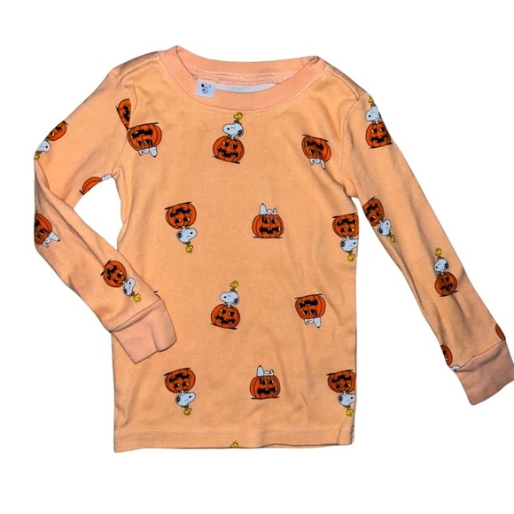 3/$25 🍄 Janie and Jack Good Night Pajama Top in PEANUTS™ Snoopy Pumpkin Size 3 - Picture 1 of 7